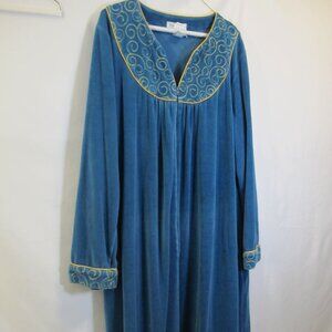 The Paragon Peacock Blue long robe XL